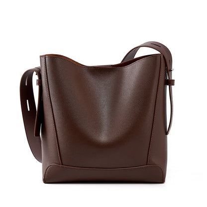 MICA - Sac à Main de Cours en cuir Lisse à Bandoulière