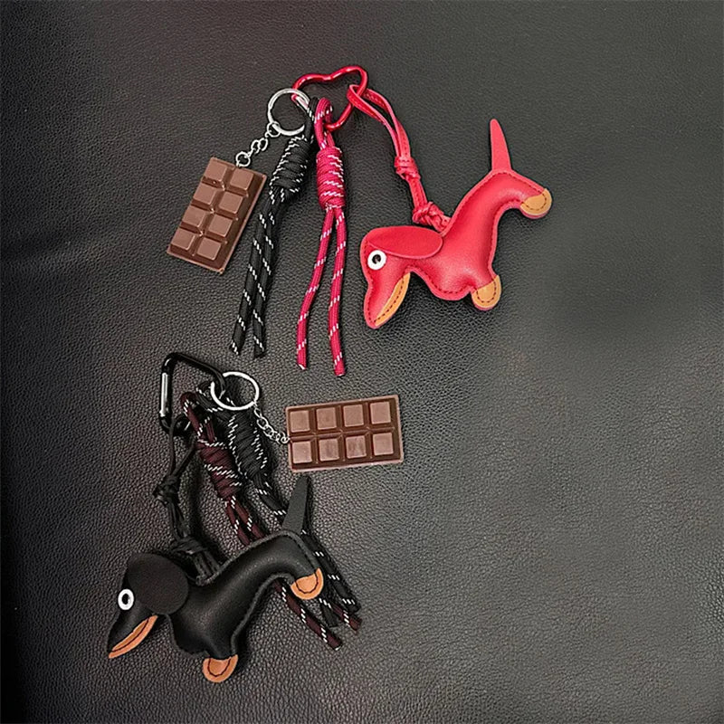 Porte-Clés en Cuir en forme de Teckel