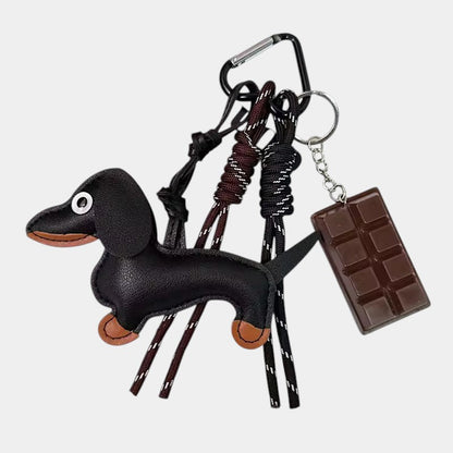 Porte-Clés en Cuir en forme de Teckel