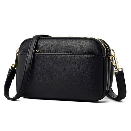 AMANDA - Petit Sac à Main Multipoches en Cuir