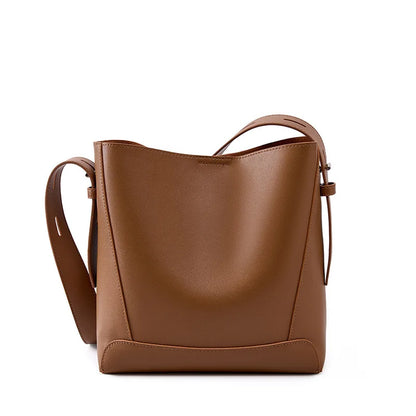 MICA - Sac à Main de Cours en cuir Lisse à Bandoulière