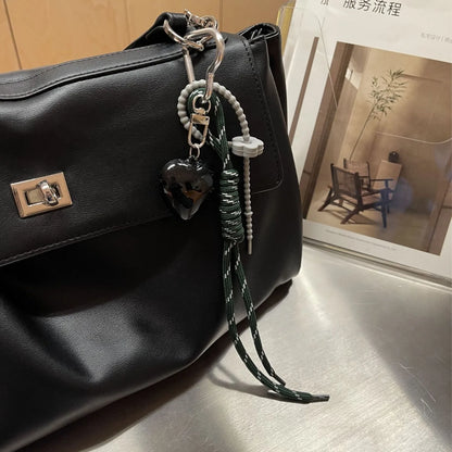 Porte-Clés en Coeur et Corde Tressée