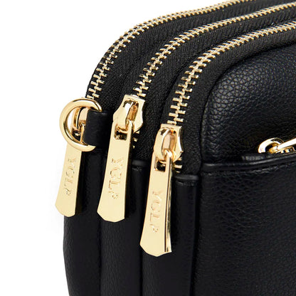 AMANDA - Petit Sac à Main Multipoches en Cuir
