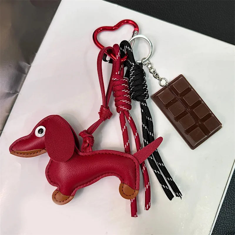 Porte-Clés en Cuir en forme de Teckel