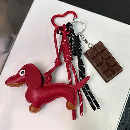 Porte-Clés en Cuir en forme de Teckel