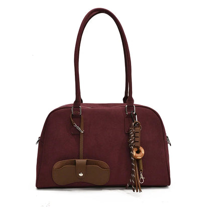 MARIA - Sac à Main de Cours en Bandoulière en Daim