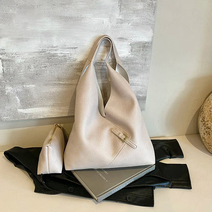 LICA - Grand Sac à Main de Cours en Cuir Souple