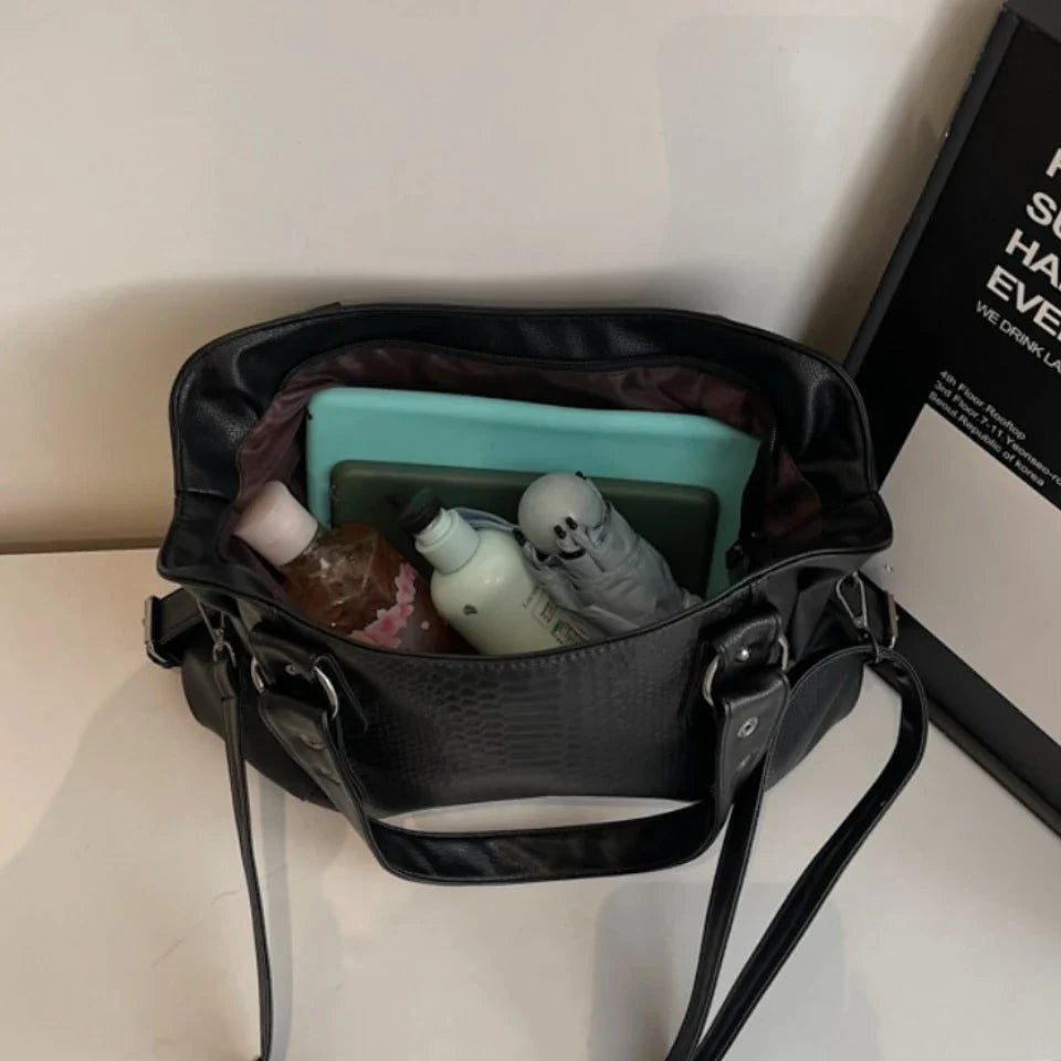 RUBI - Sac à Main de Cours en Cuir Écaillé