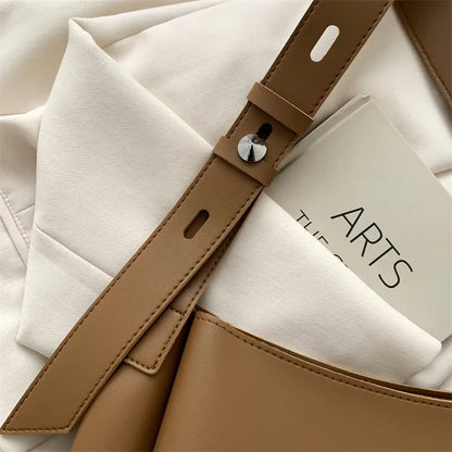 SACHA - Sac à Main Bandoulière en Cuir Lisse avec Pochette Portefeuille