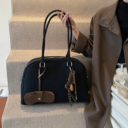MARIA - Sac à Main de Cours en Bandoulière en Daim