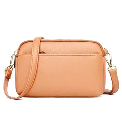 AMANDA - Petit Sac à Main Multipoches en Cuir