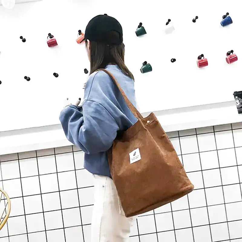 ELENA- Sac à Main Cabas en Tissu Rigide