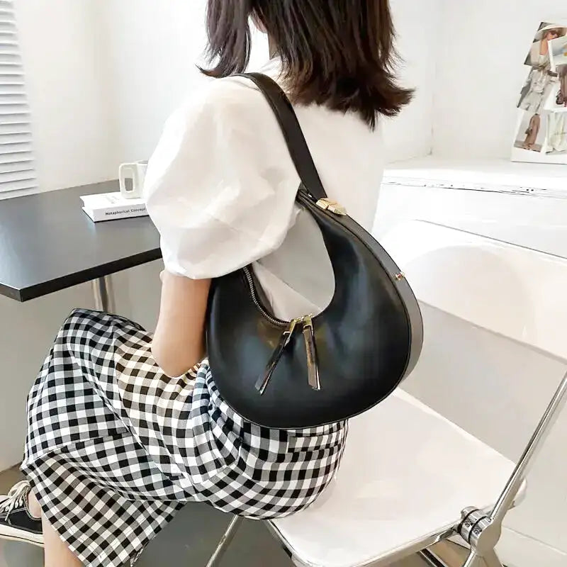 ÉLODIE - Petit Sac à Main Demi Lune