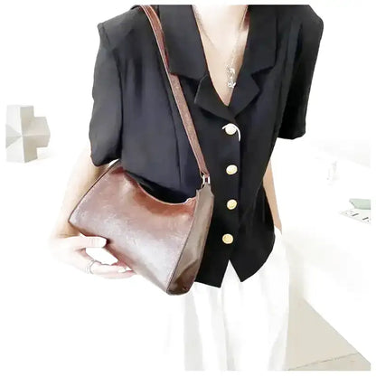 ÈVE - Sac à Main Cuir Solide Vintage