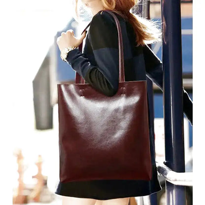 MATIDLE - Sac à Main de Cours en Cuir Rétro