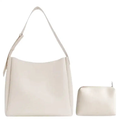 MELPOMENE - Sac à Main Epaule Grande Capacité en Cuir avec Pochette
