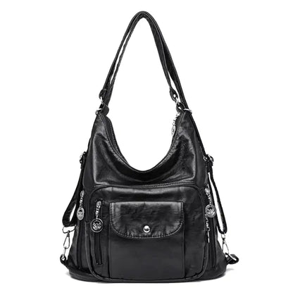 ODALIS - Sac à Main Bandoulière en Cuir Multipoche